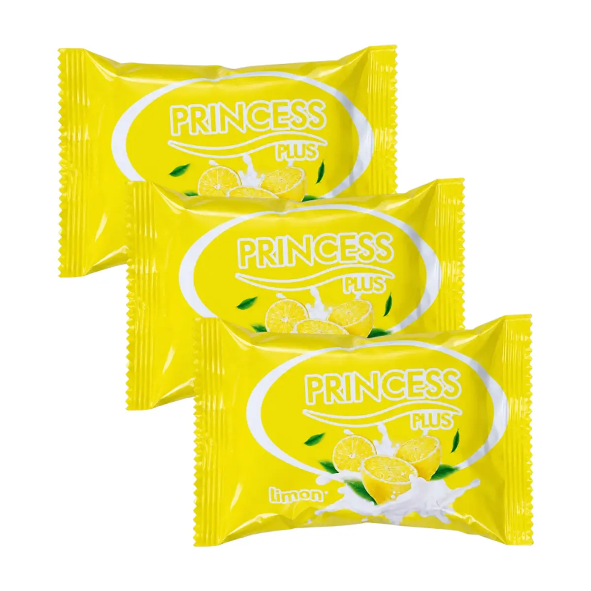Jabón de tocador aroma a limón Princess Plus (3 x 75 g / 2.64 oz) - Imagen 1