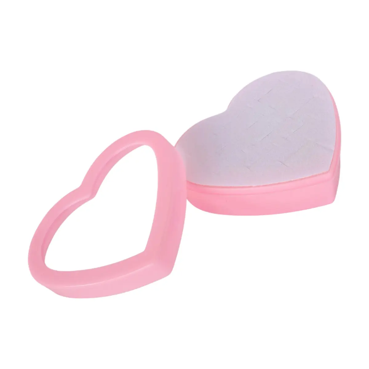 Estuche para anillos en forma de corazón rosado Gutza