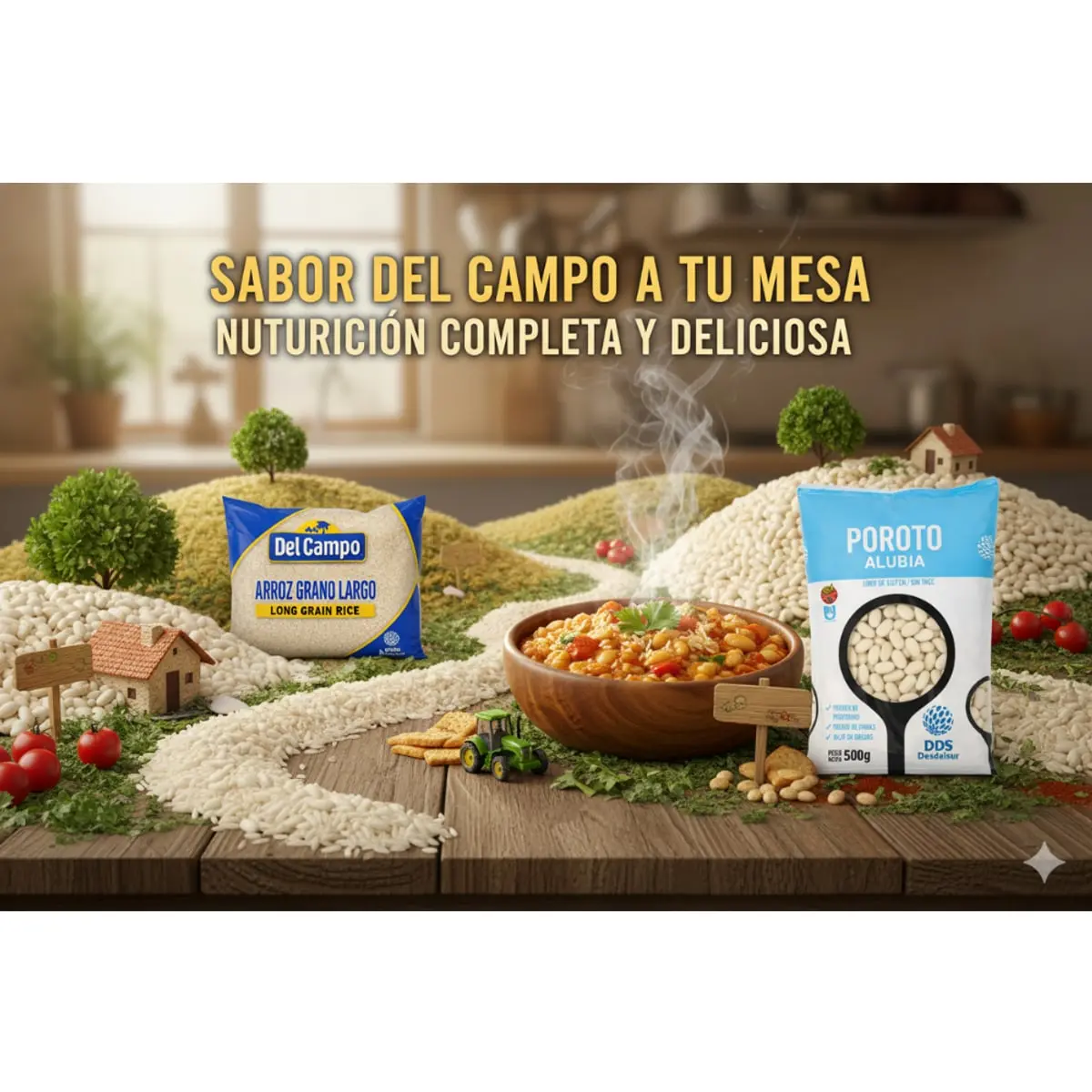 Arroz de grano largo Del Campo (2.27 kg / 5 lb) + Alubia blanca DDS Desdelsur (500 g / 1.10 lb) - Thumbnail 4