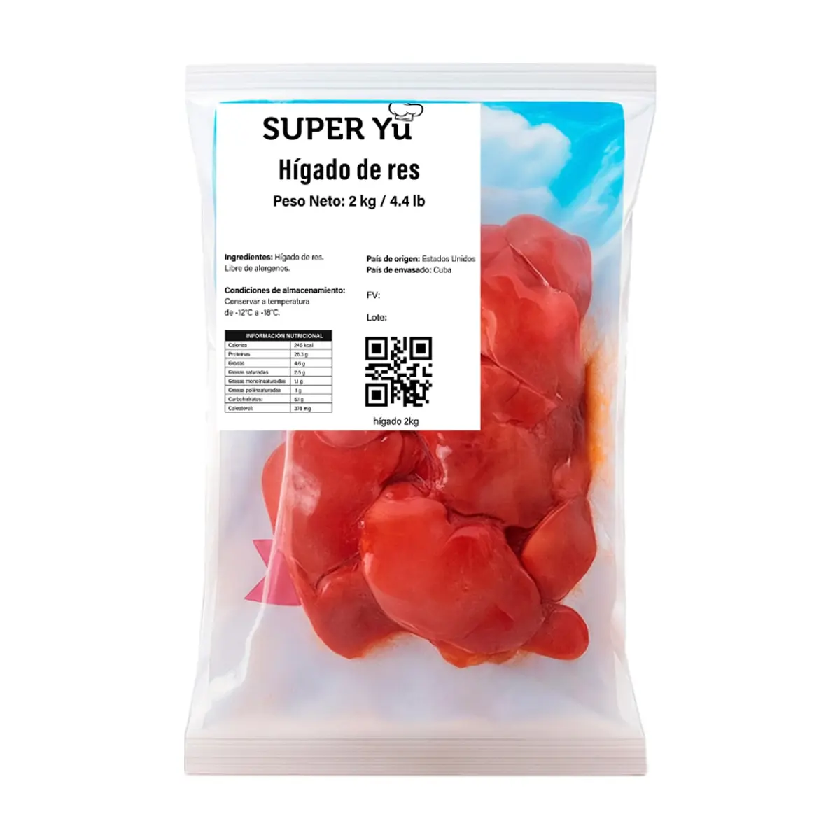 Higado de res Super Yu (2 kg / 4.4 lb) - Thumbnail 4