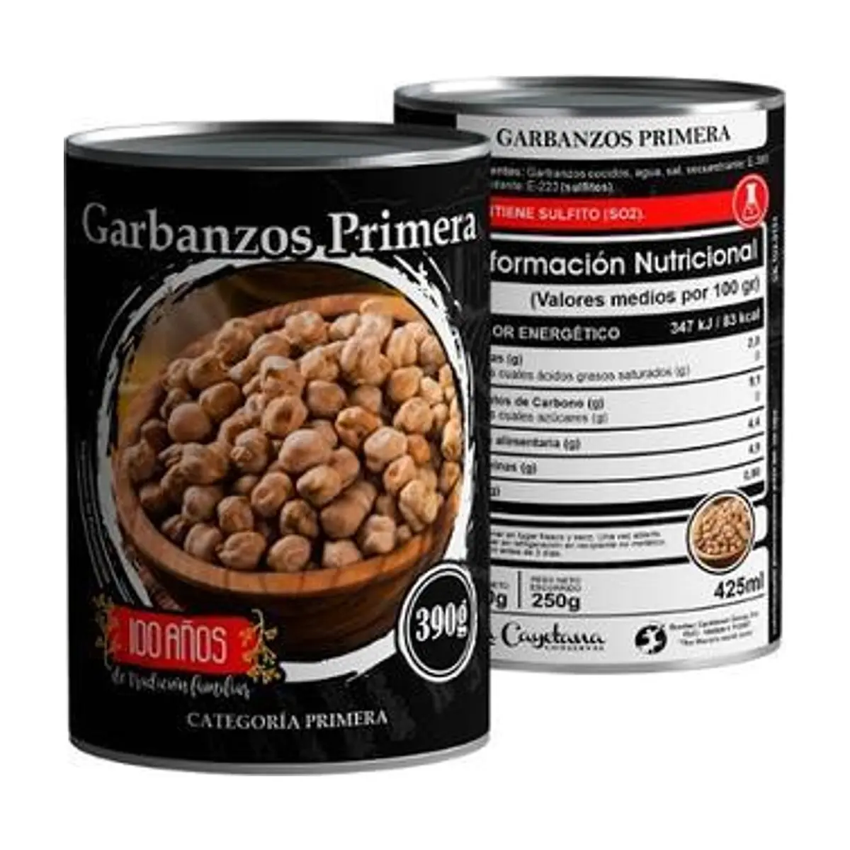 Extra Chickpeas (390g) LA CAYETANA