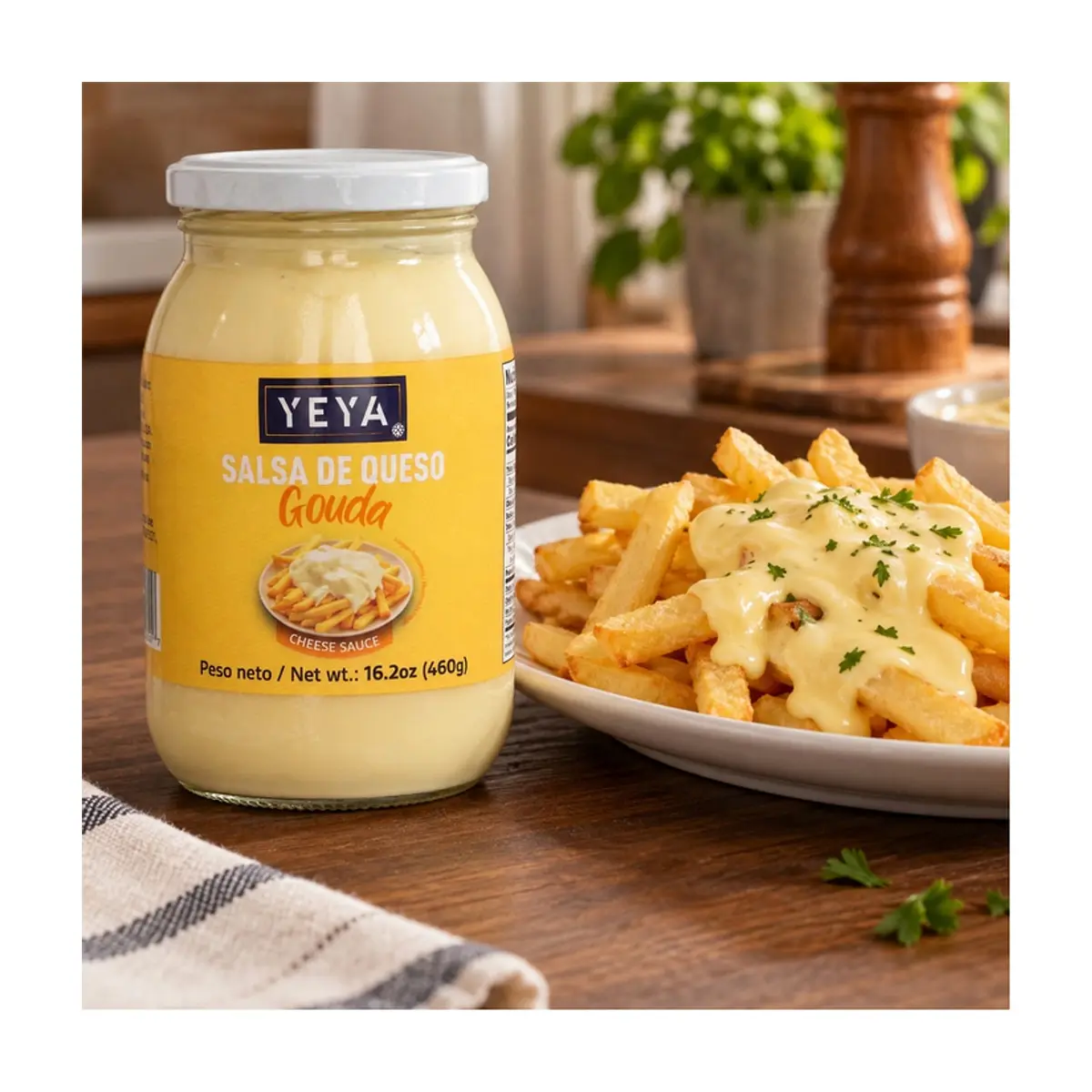 Caja de salsa de queso Gouda YEYA (24 x 460 g / 16.2 oz) - Thumbnail 2