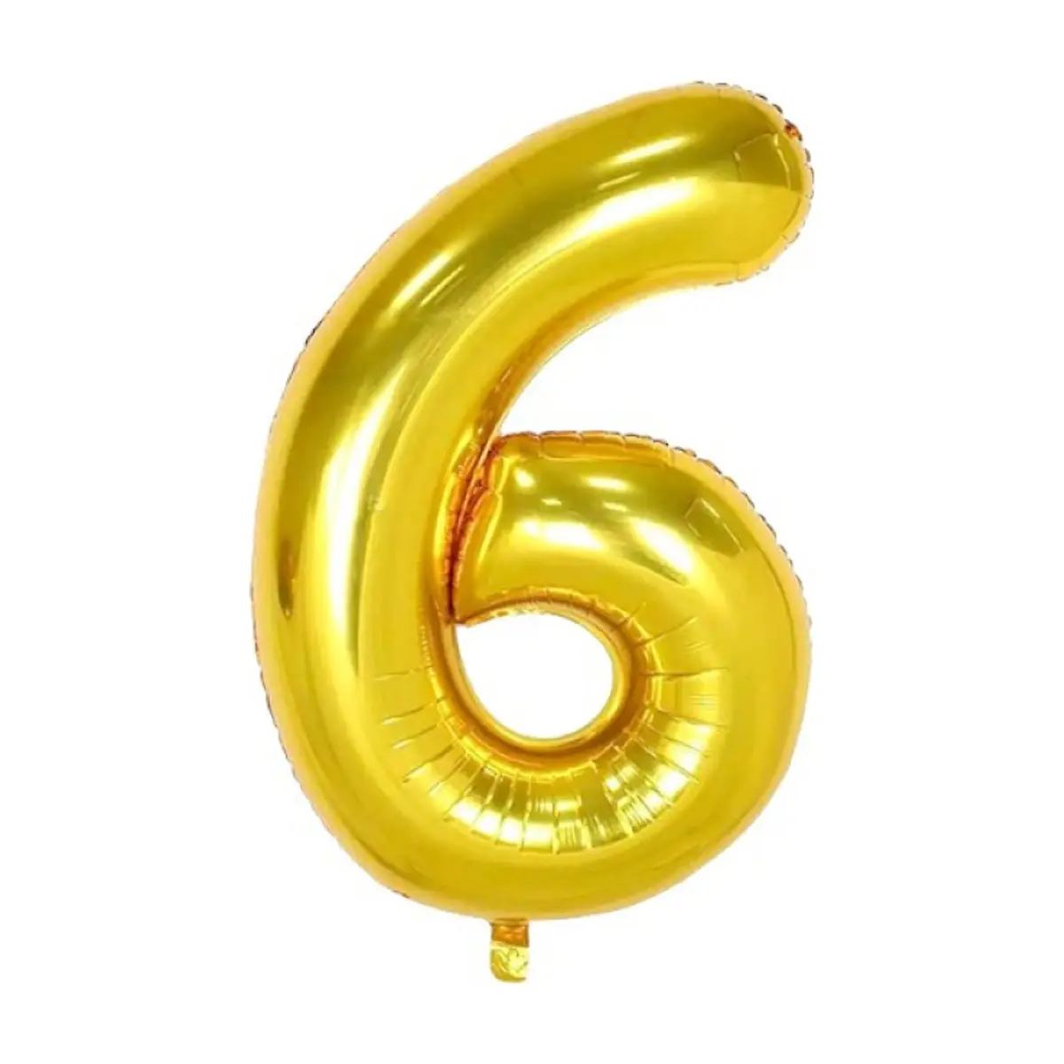 Globo dorado Número 6 16 pulgadas Balloon