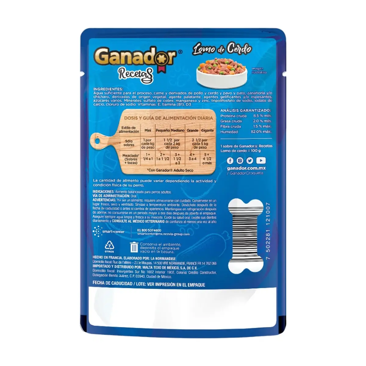 Alimento para perros adultos lomo de cerdo Ganador (100 g / 3.52 oz) - Thumbnail 3