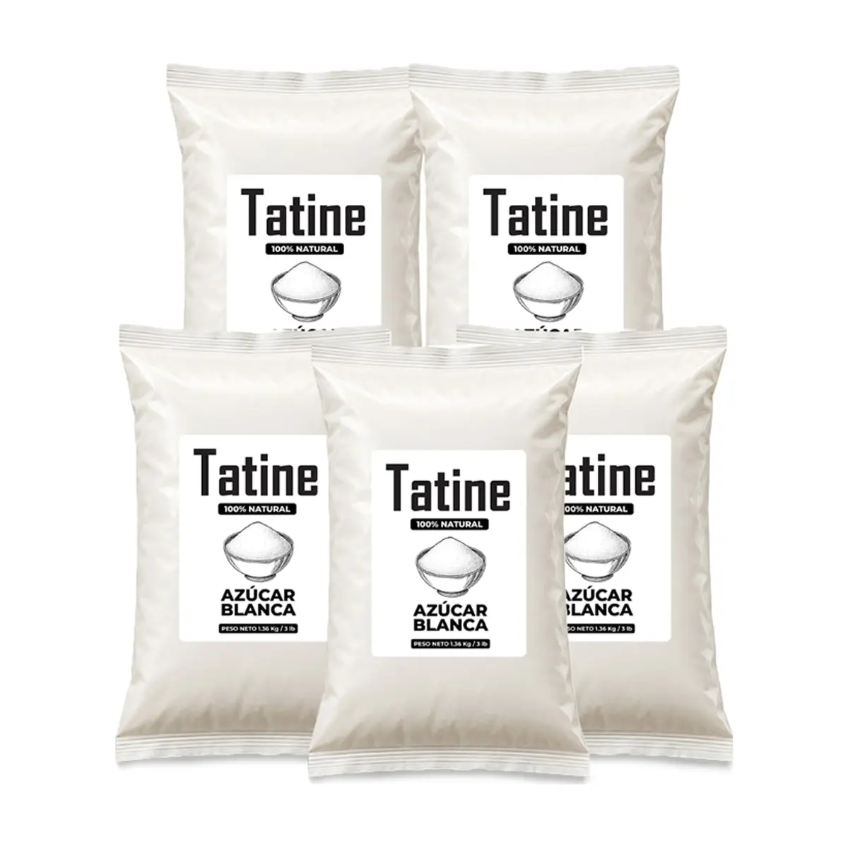 Azúcar blanca Tatine (5 x 1.36 kg / 3 lb)