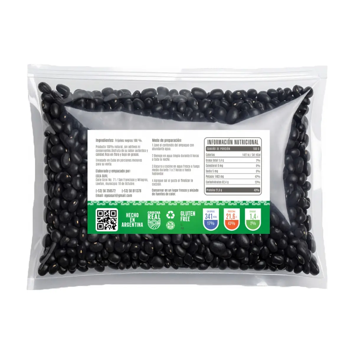 Frijoles negros Cosecha Real (4 x 1 kg / 2.2 lb) - Thumbnail 2