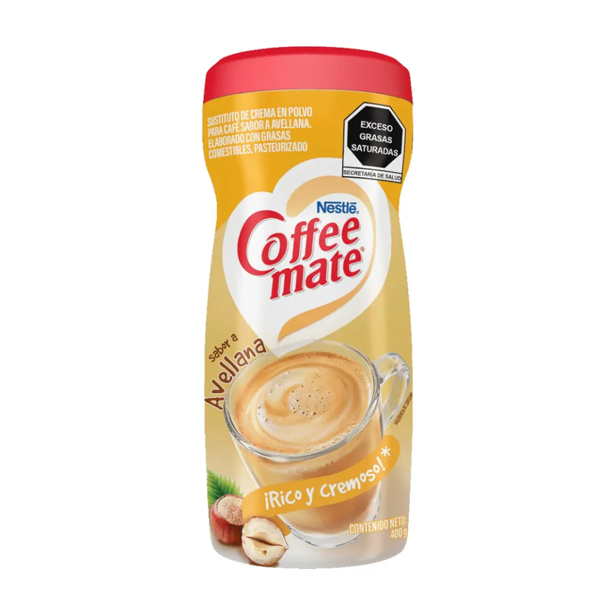Sustituto de crema para café sabor avellana Coffee Mate Nestlé (400 g / 14.10 oz)