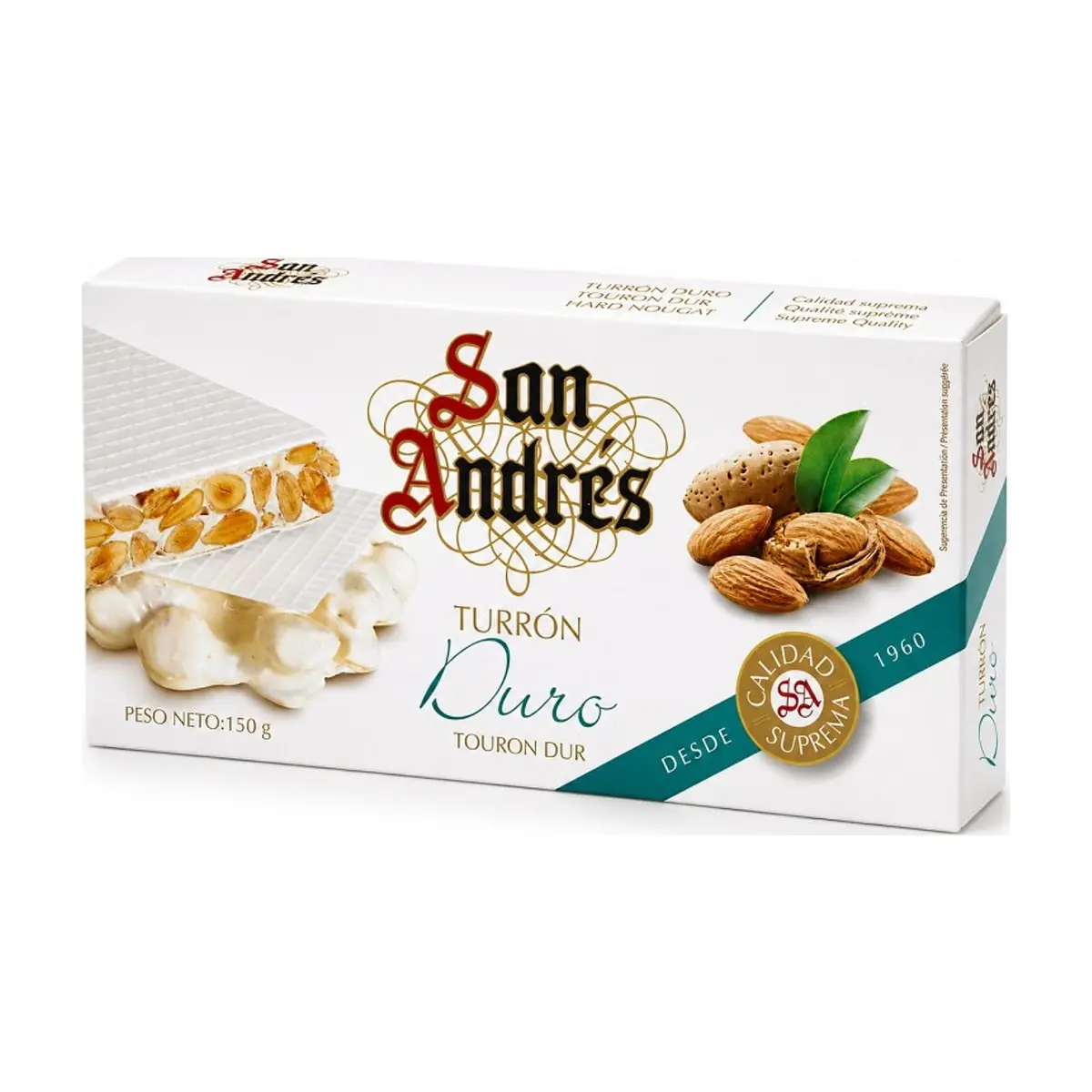 Turrón Duro Suprema (150 gr) SAN ANDRES - Imagen 1
