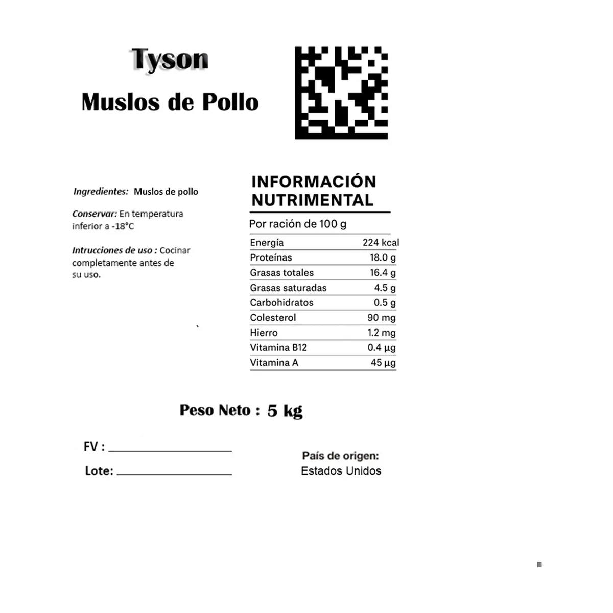 Muslos de pollo Tyson (5 kg / 11 lb) - Thumbnail 3