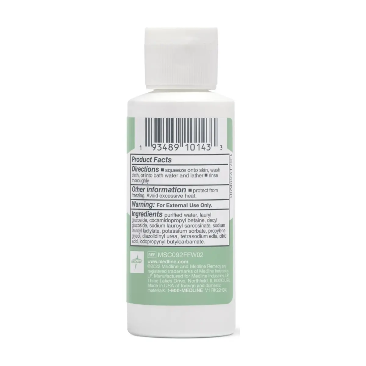 Champú y gel de ducha sin perfume para bebé Medline Remedy (59 ml / 2 fl oz) - Thumbnail 2