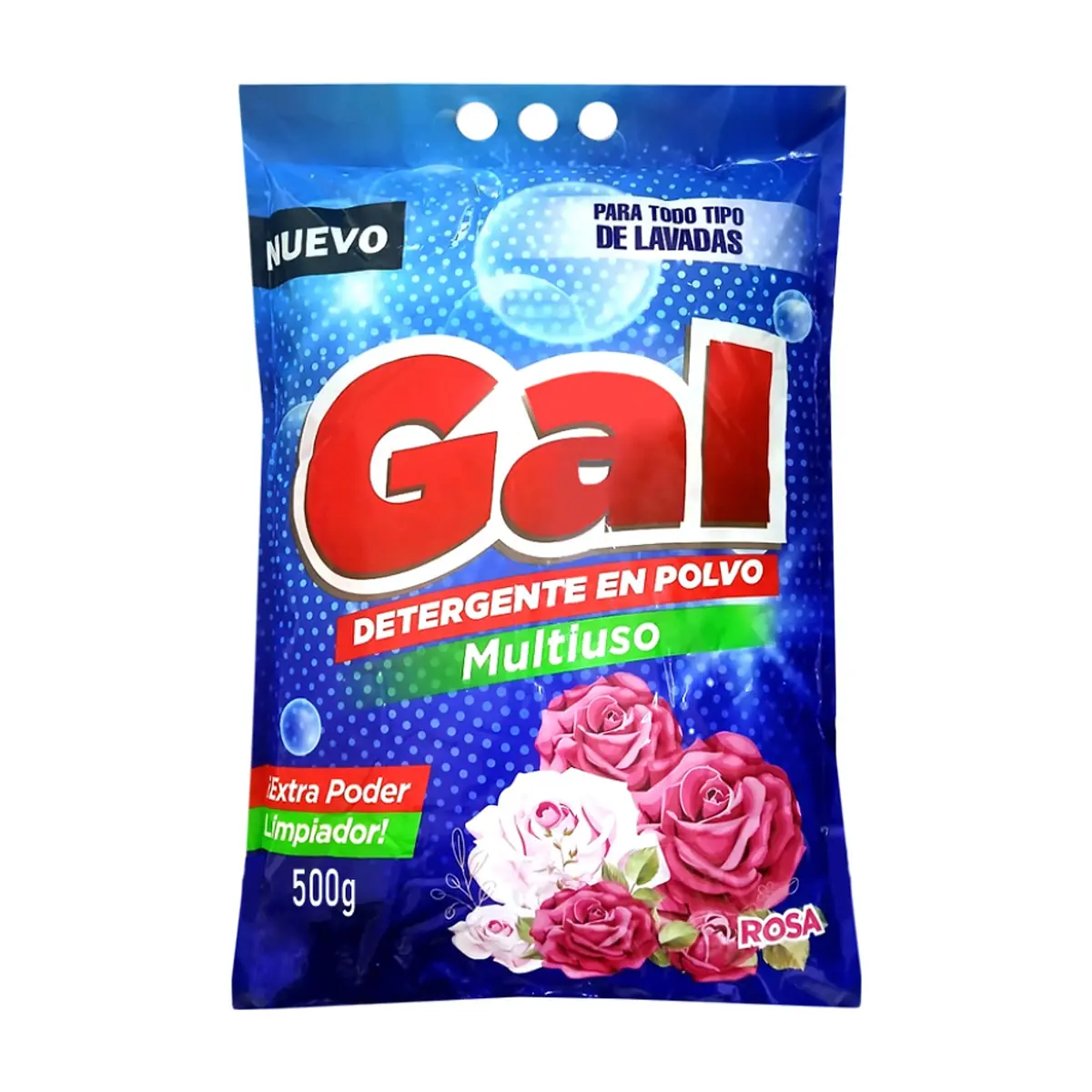Detergente en polvo multiuso con aroma a rosas Gal (500 g / 1.1 lb)