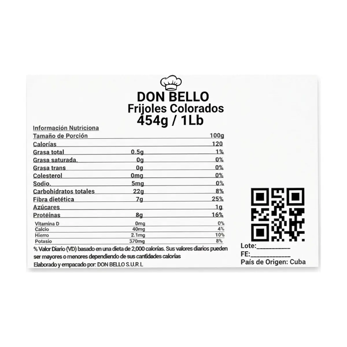 Frijoles colorados Don Bello (454 g / 1lb) - Miniatura 3