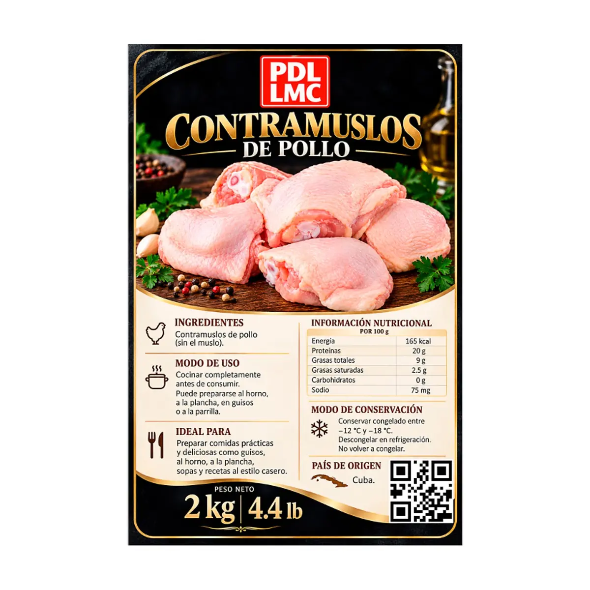 Contramuslos de pollo PDL LMC (2 kg / 4.4 lb) - Miniatura 3