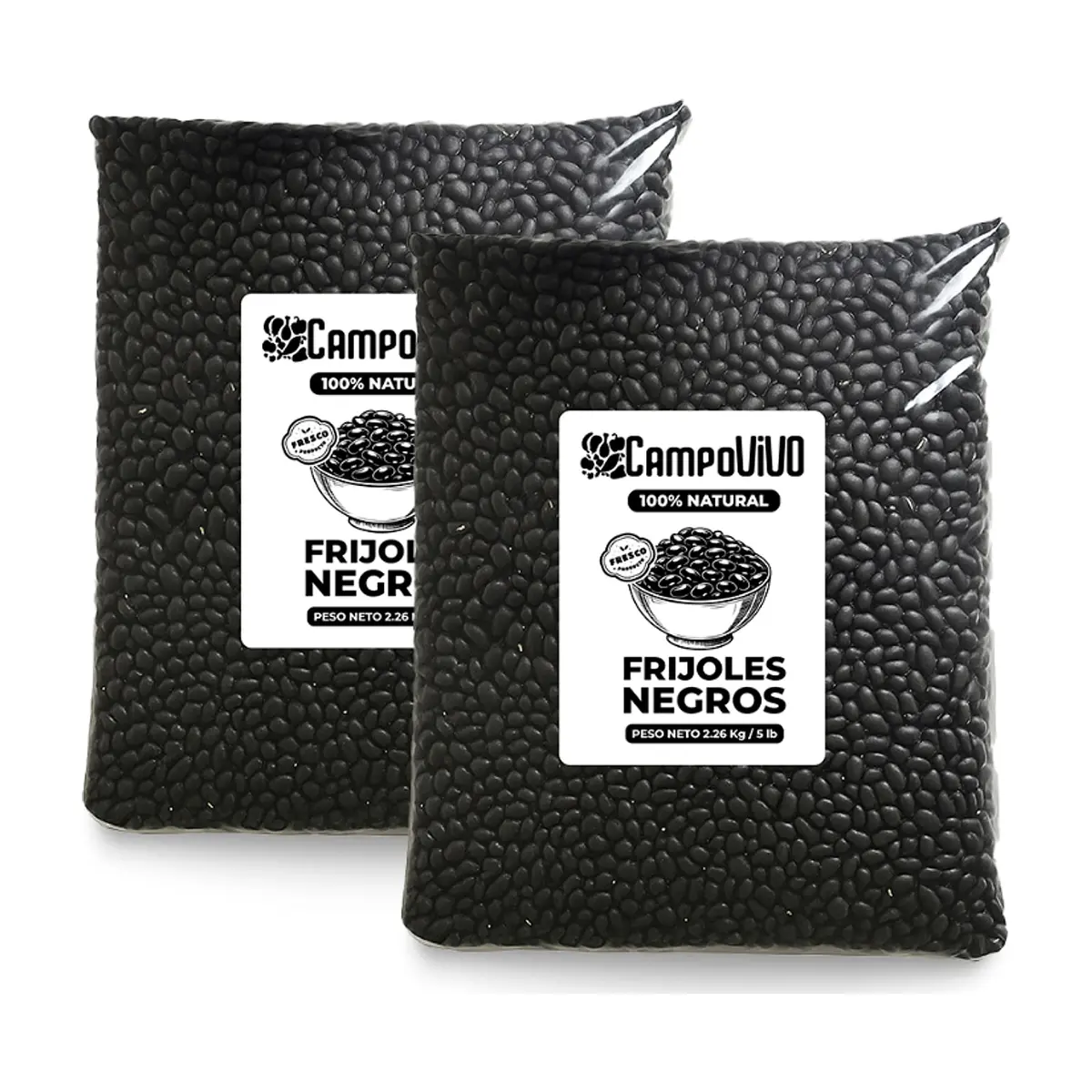 Frijoles negros Campo Vivo (2 x 2.26 kg / 5 lb)
