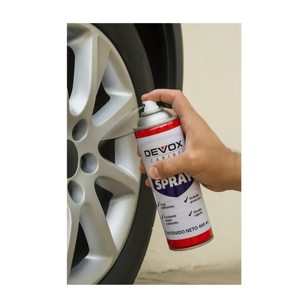 Pintura en spray color aluminio Devox Caribe (400 ml / 10 oz) - Thumbnail 3