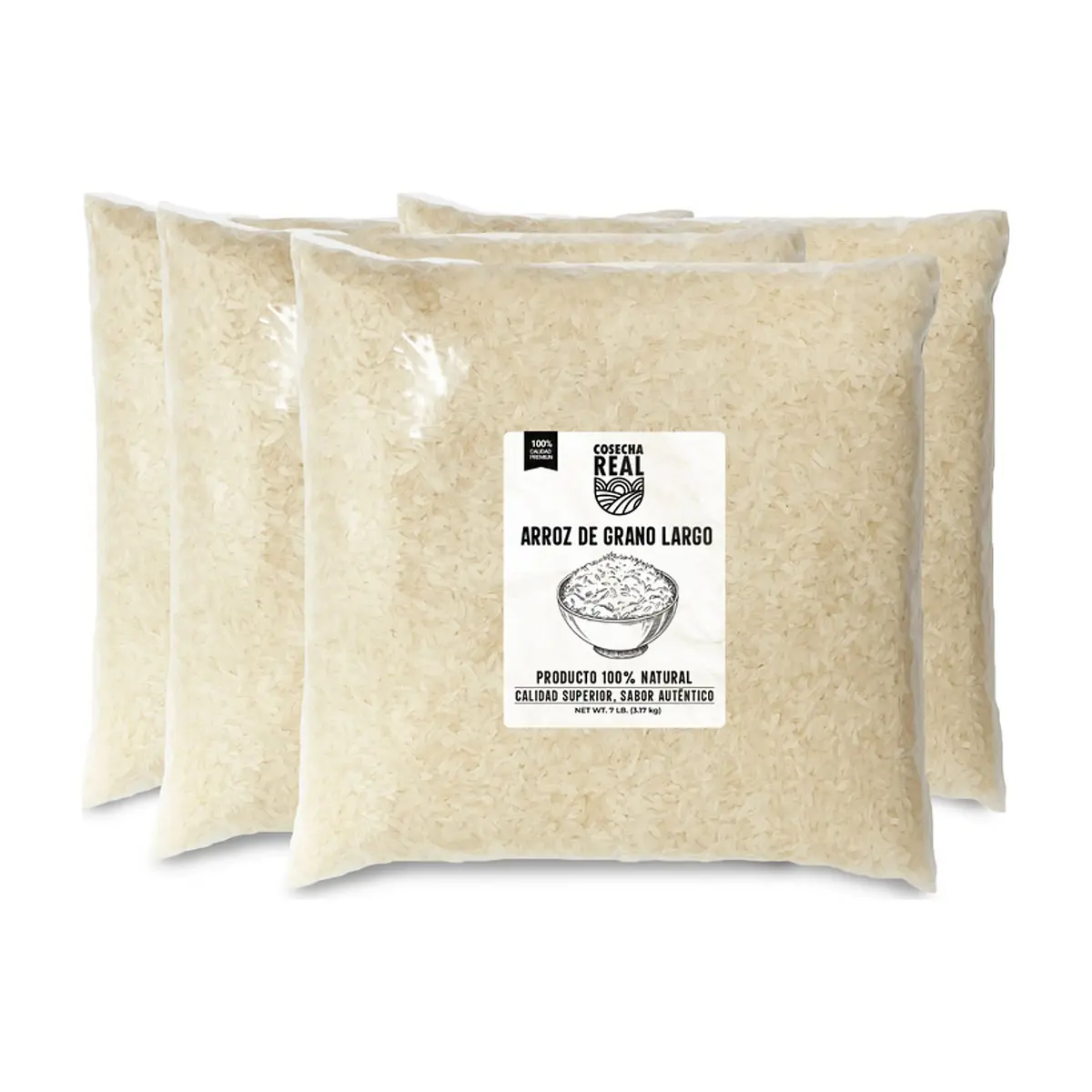 Arroz de grano largo Cosecha Real (4 x 3.17 kg / 7 lb)