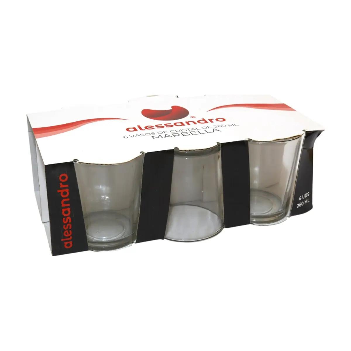 Juego de vasos de cristal marbella de 260 ml Alessandro (6 U) - Thumbnail 3