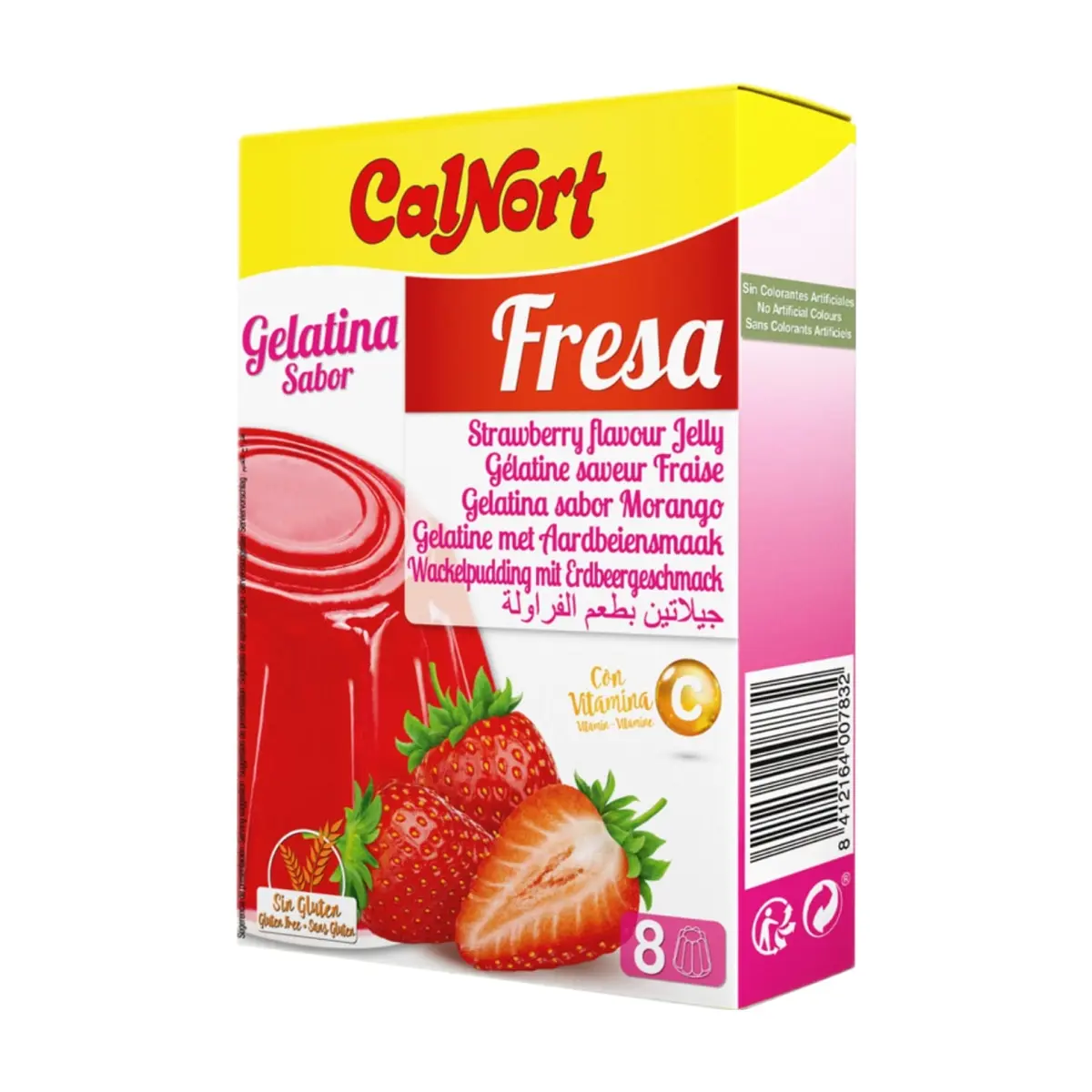 Gelatina sabor fresa Calnort (170 g / 6 oz) - Imagen 1