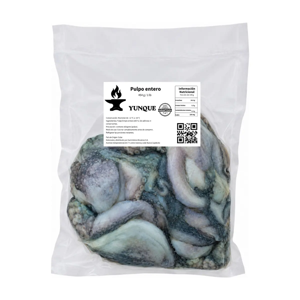 Pulpo entero Yunque (454 g / 1 lb)