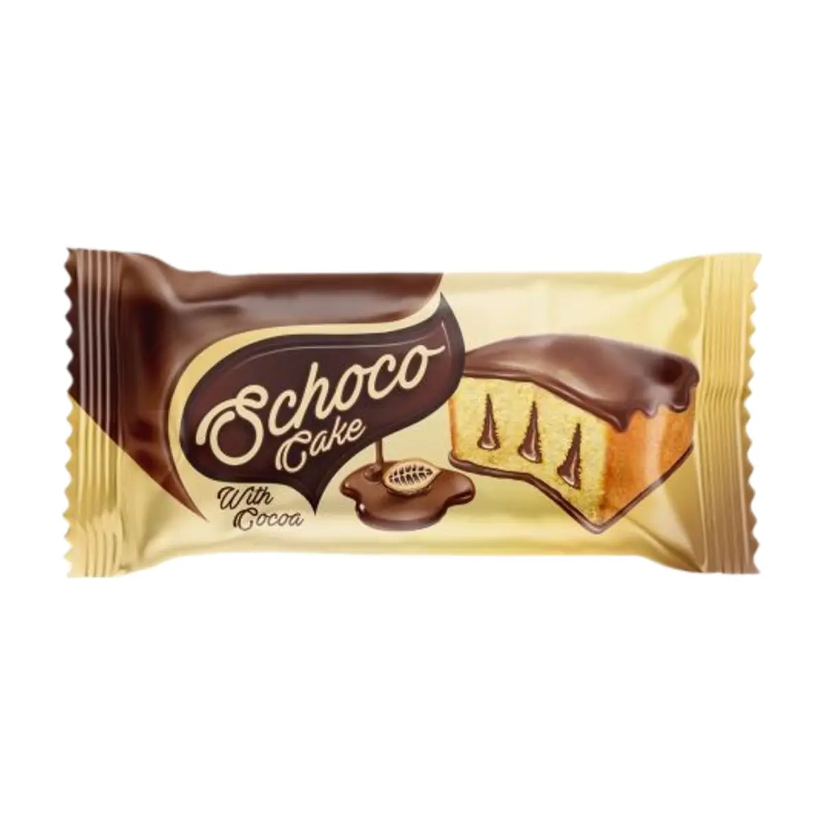 Pastel relleno con salsa de cacao cubierto de chocolate con leche Schoco Cake Ani (40 g / 1.41 oz) - Miniatura 1