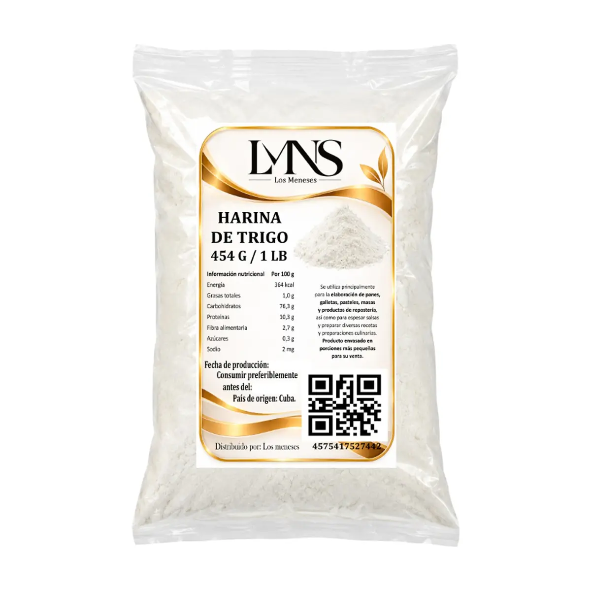 Harina de trigo Los Meneses (454 g / 1 lb)