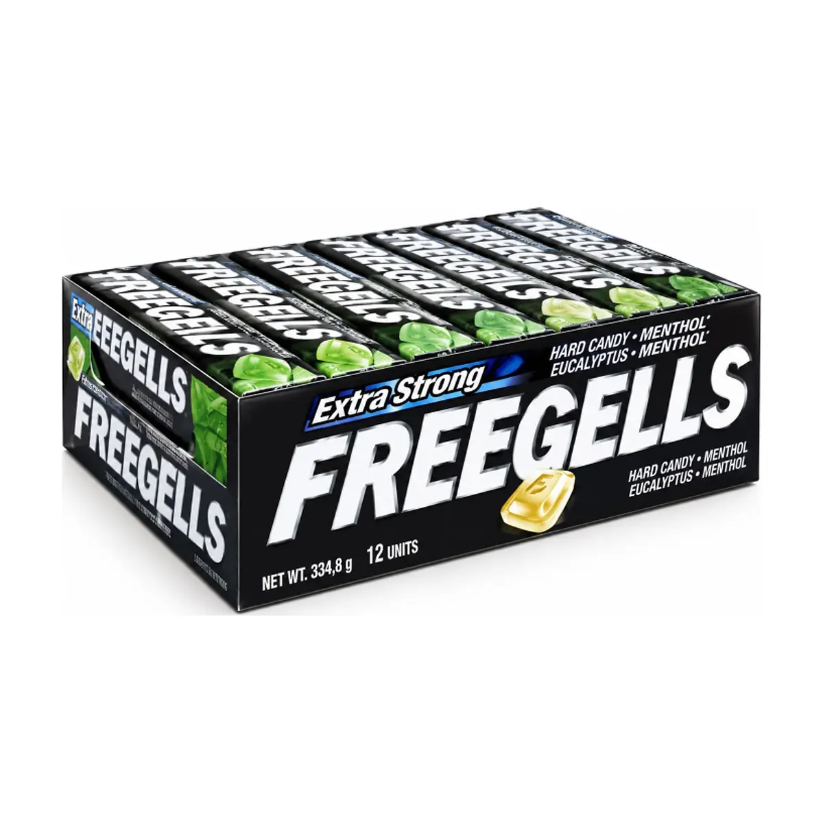 Caramelos duros sabor a mentol y eucalipto extra fuente Freegells (12 x 27.9 g) - Thumbnail 2