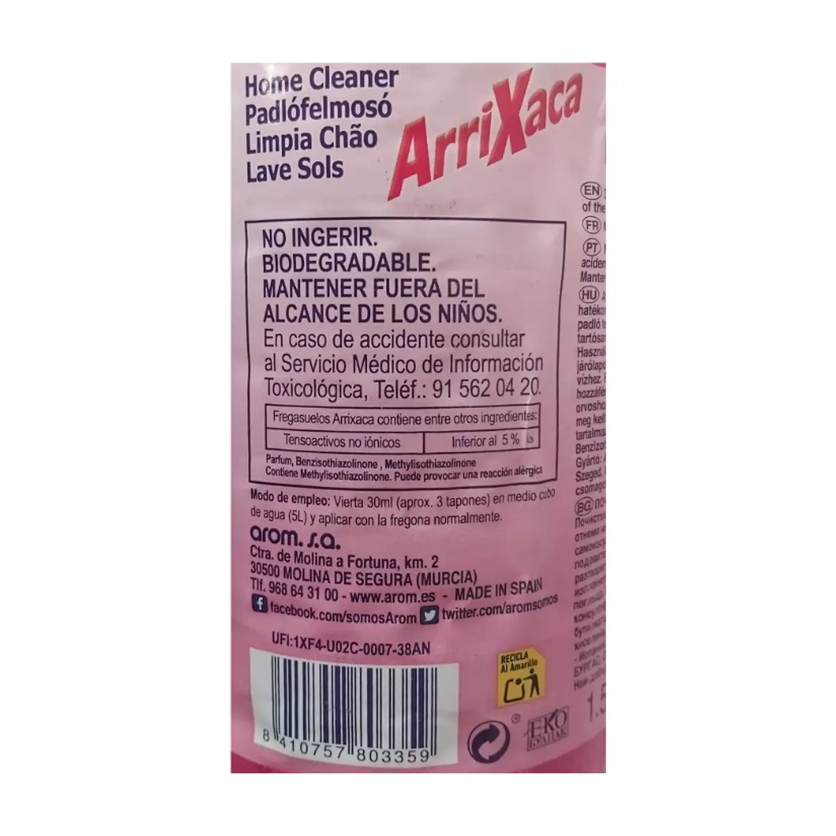 Friegasuelos aromático flor de cerezo Arrixaca (1.5 L) - Thumbnail 4