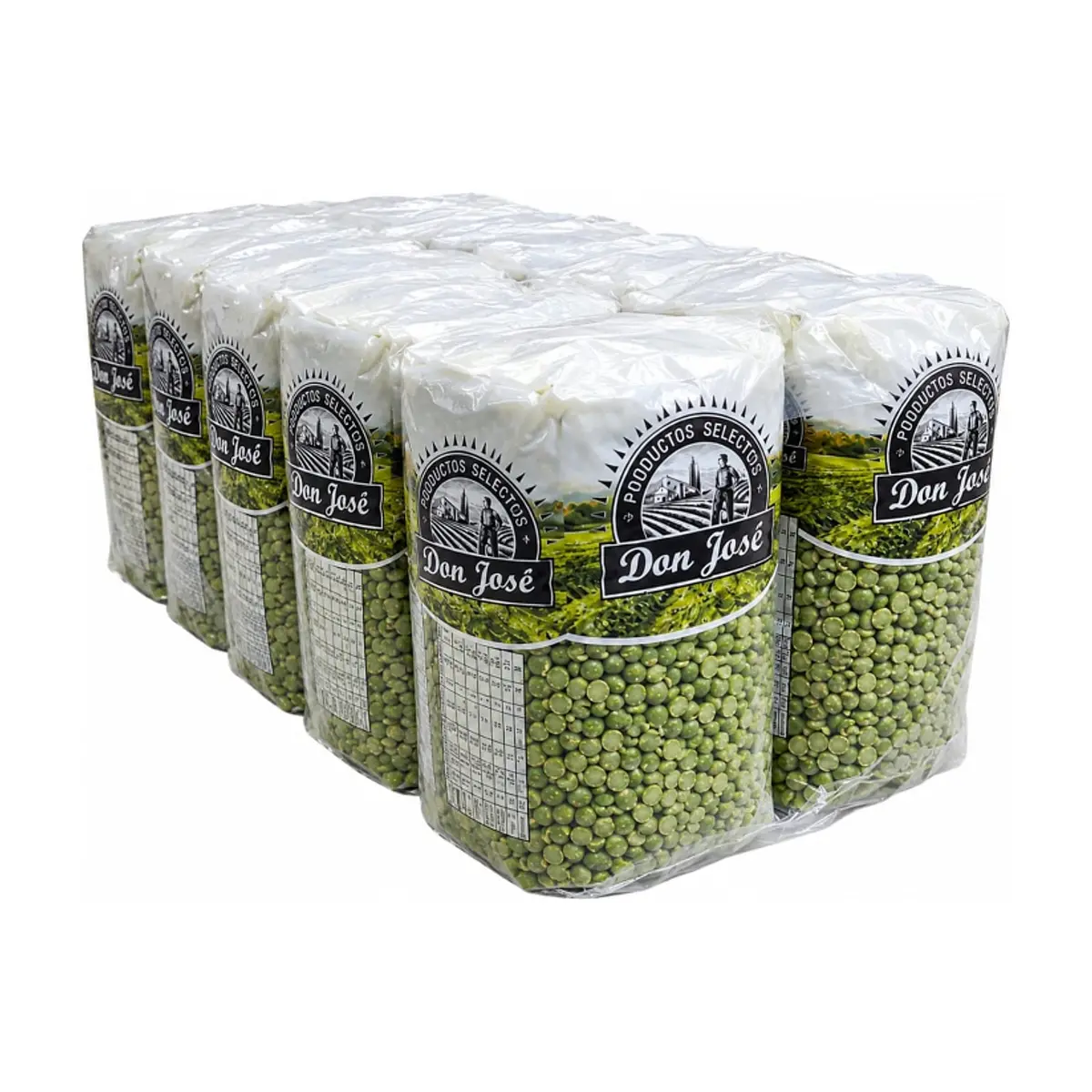 Guisantes verdes partidos - chicharos Don José (10 x 1 kg / 2.2 lb) - Imagen 1