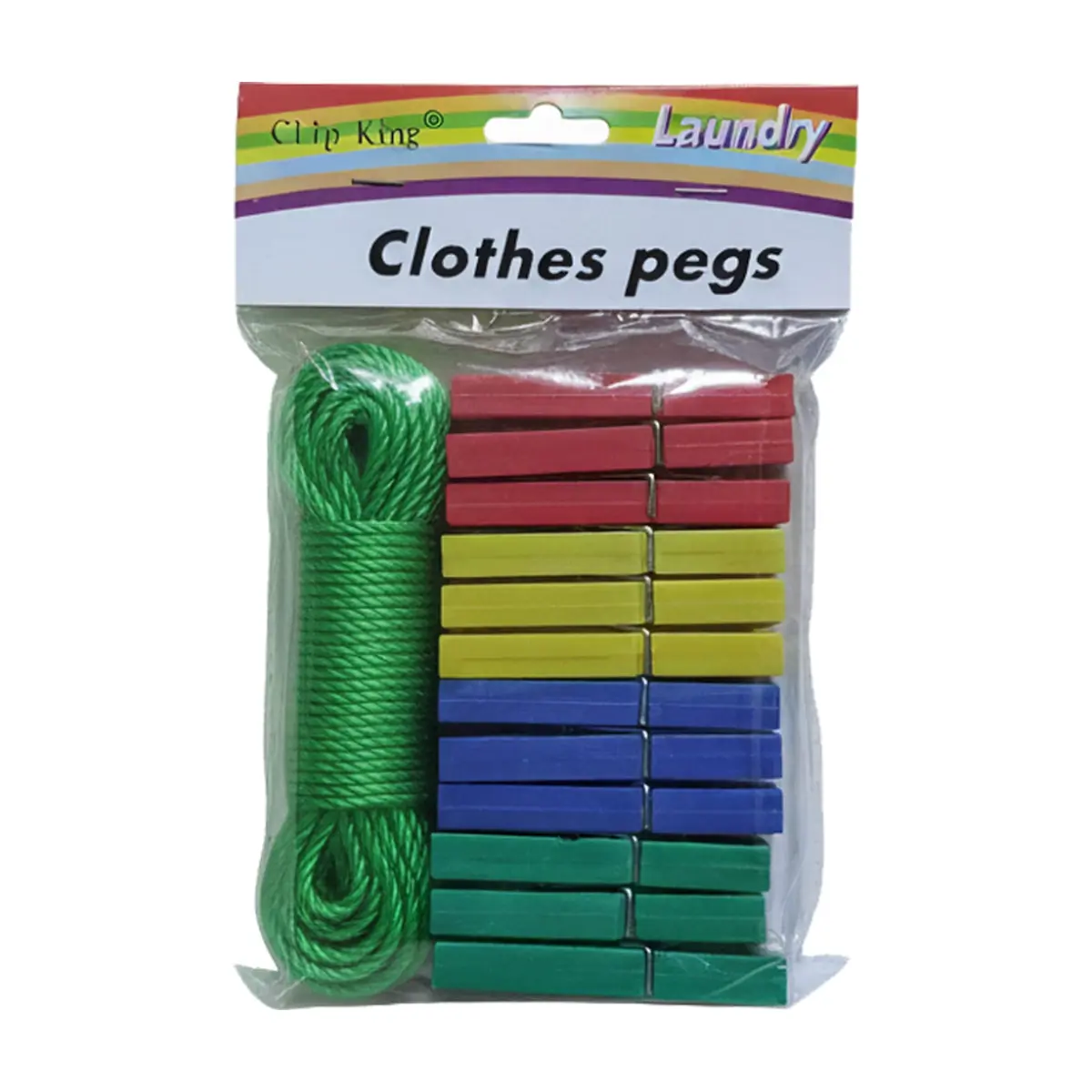 Pinza plástica para ropa con soga para tender Ray (12 U) - Thumbnail 3