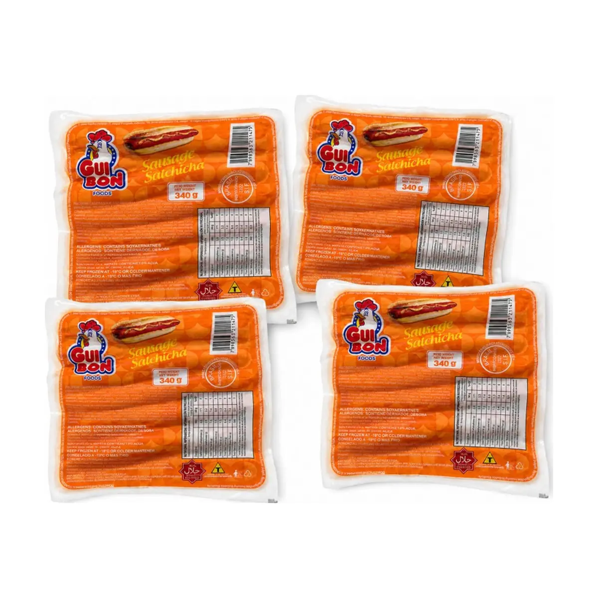 Salchichas de pollo Gui Bon Foods ( 4 x 340  g / 12 oz)