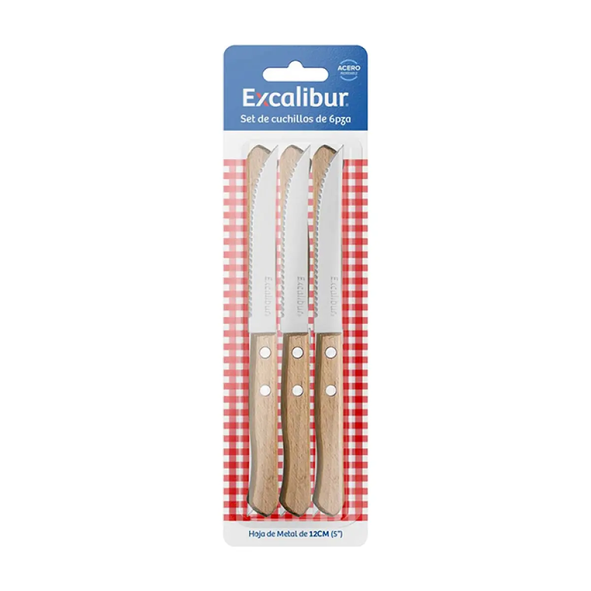 Juego de 6 cuchillos de mesa Excalibur