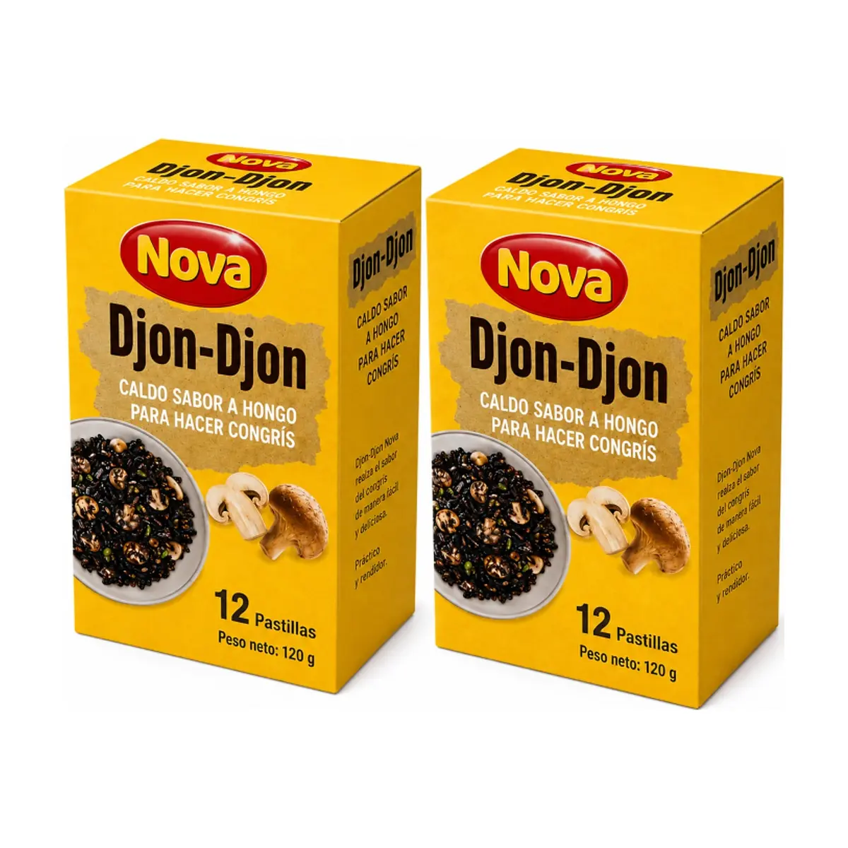 Caldo sabor a hongo para congrís Djon-Djon Nova (2 x 120 g)