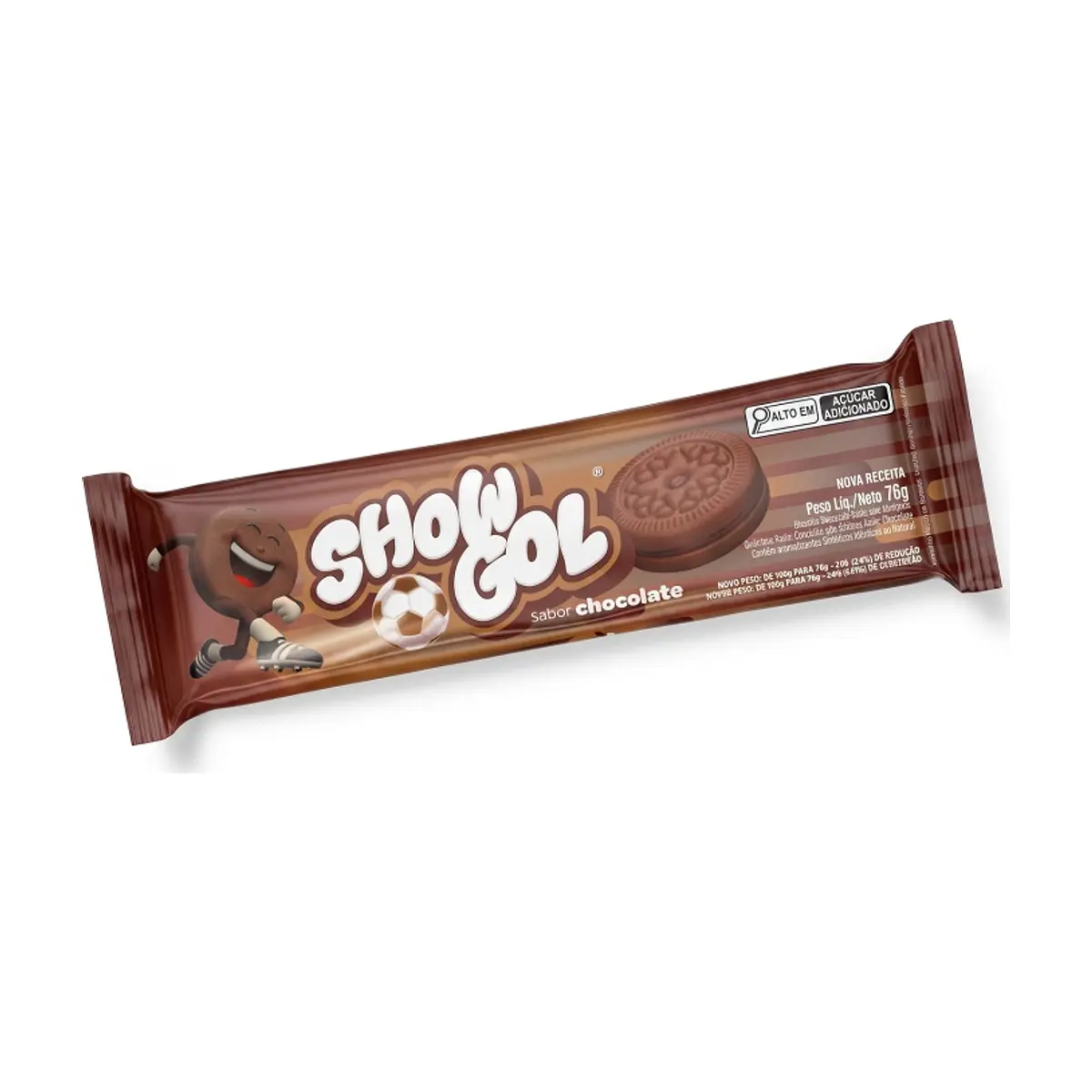 Galletas sabor chocolate rellenas con crema sabor a chocolate Show Gol (76 g / 2.68 oz)