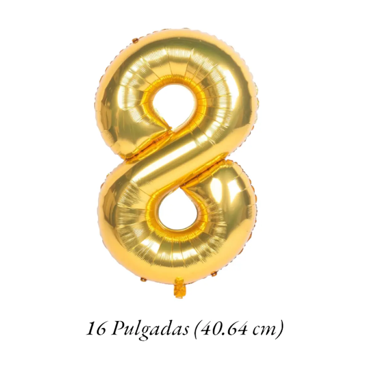 Globo dorado Número 8 Balloon (16 pulgadas) - Thumbnail 2