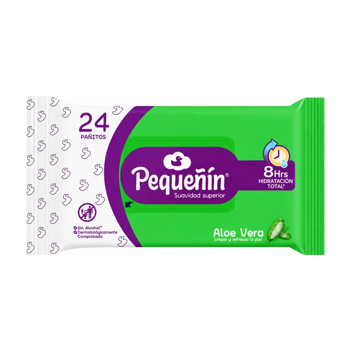 Pañitos húmedos aloe vera Pequeñín (24 U) - Imagen 1