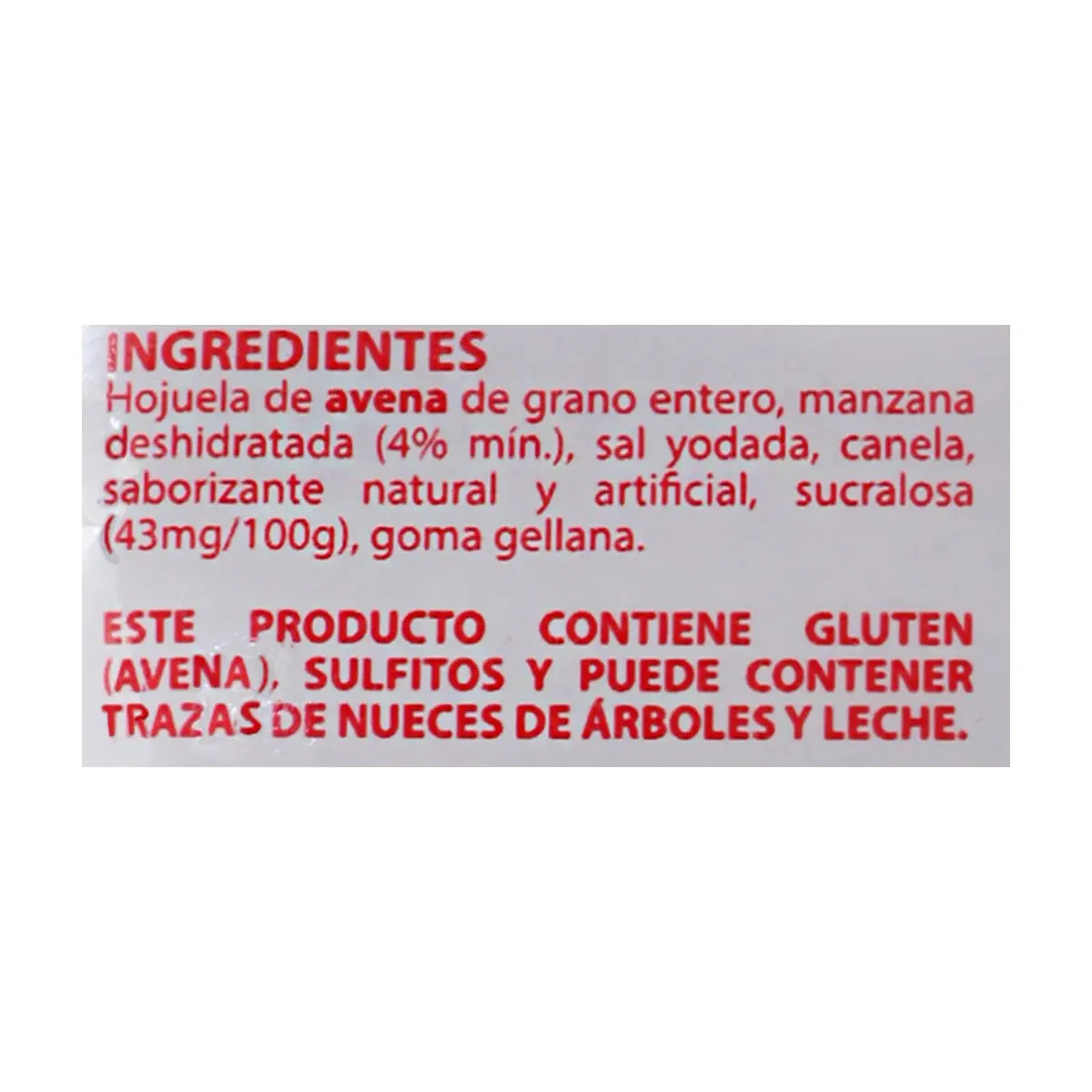 Avena integral instantánea sin azúcar sabor manzana con canela Granvita (35 g / 1.23 oz) - Thumbnail 3