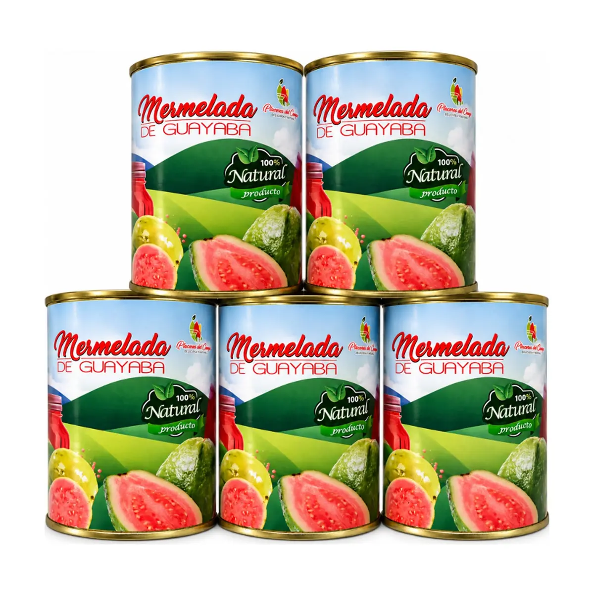 Mermelada de guayaba Placeres del Campo (5 x 460 g / 1.01 lb) - Imagen 1