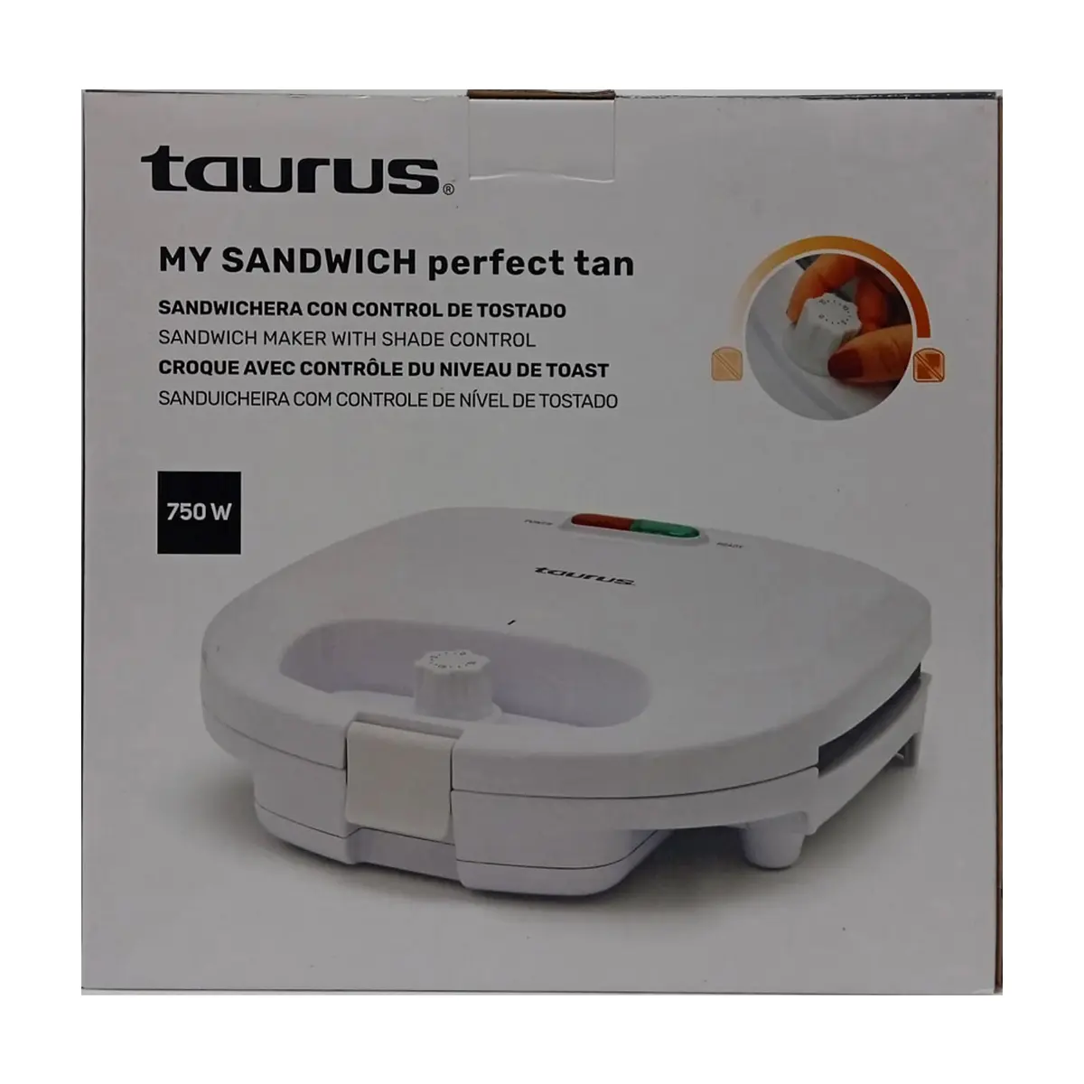 Sandwichera con control de tostado Taurus My Sandwich perfect tan - Thumbnail 5