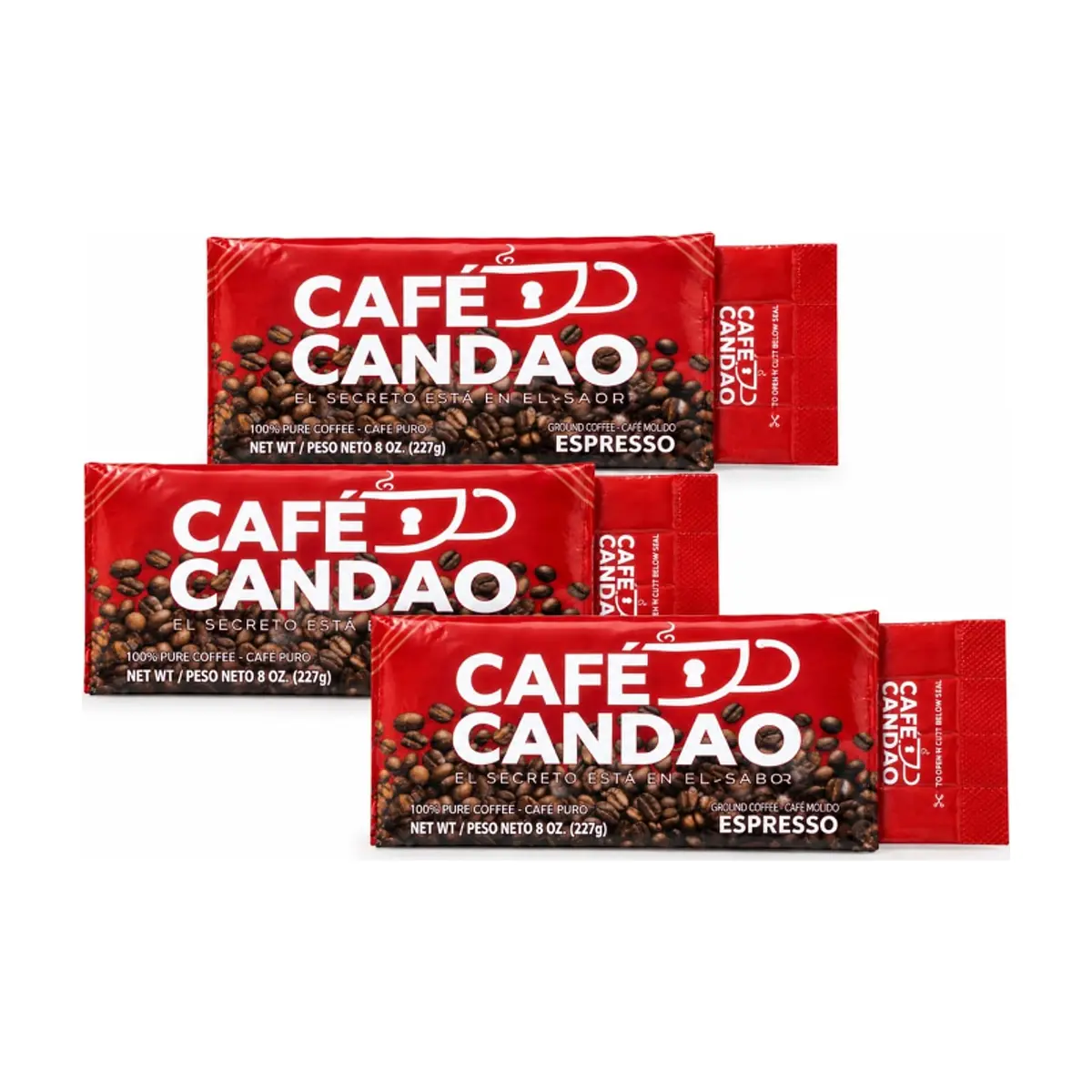 Café molido espresso Candao (3 x 227 g / 8 oz)