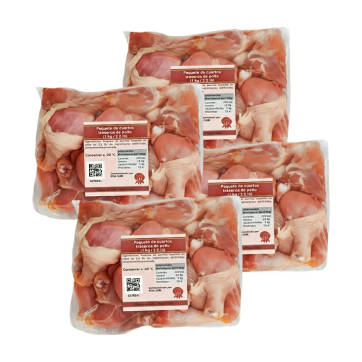 Cuartos traseros de pollo 1 kg x 4
