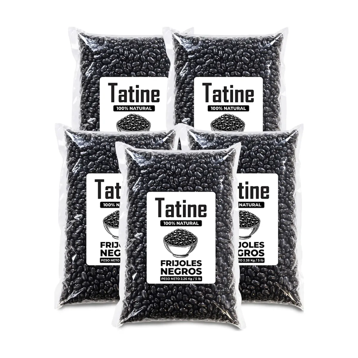 Frijoles negros Tatine (5 x 2.26 kg / 5 lb)