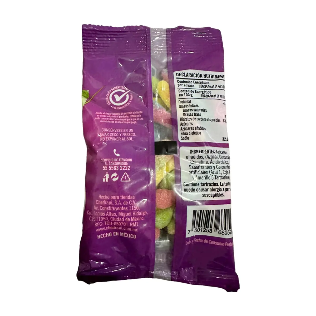 Gomitas de grenetina oruga sabor frutas áciditas Selecto (100 g / 3.5 oz) - Thumbnail 2