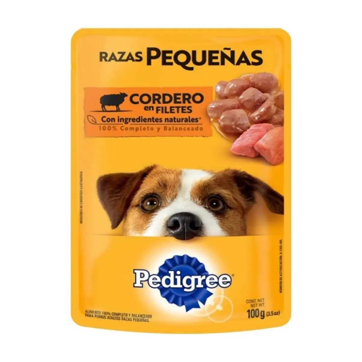 Comida para perros razas pequeñas sabor cordero en filete Pedigree (100 g / 3.5 oz)