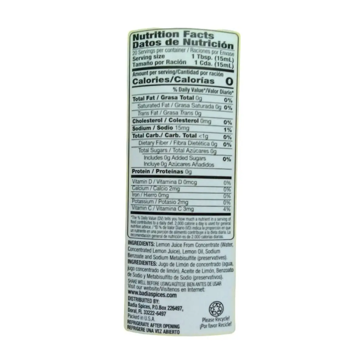 Jugo de limón Badia (295.7 ml) - Thumbnail 2