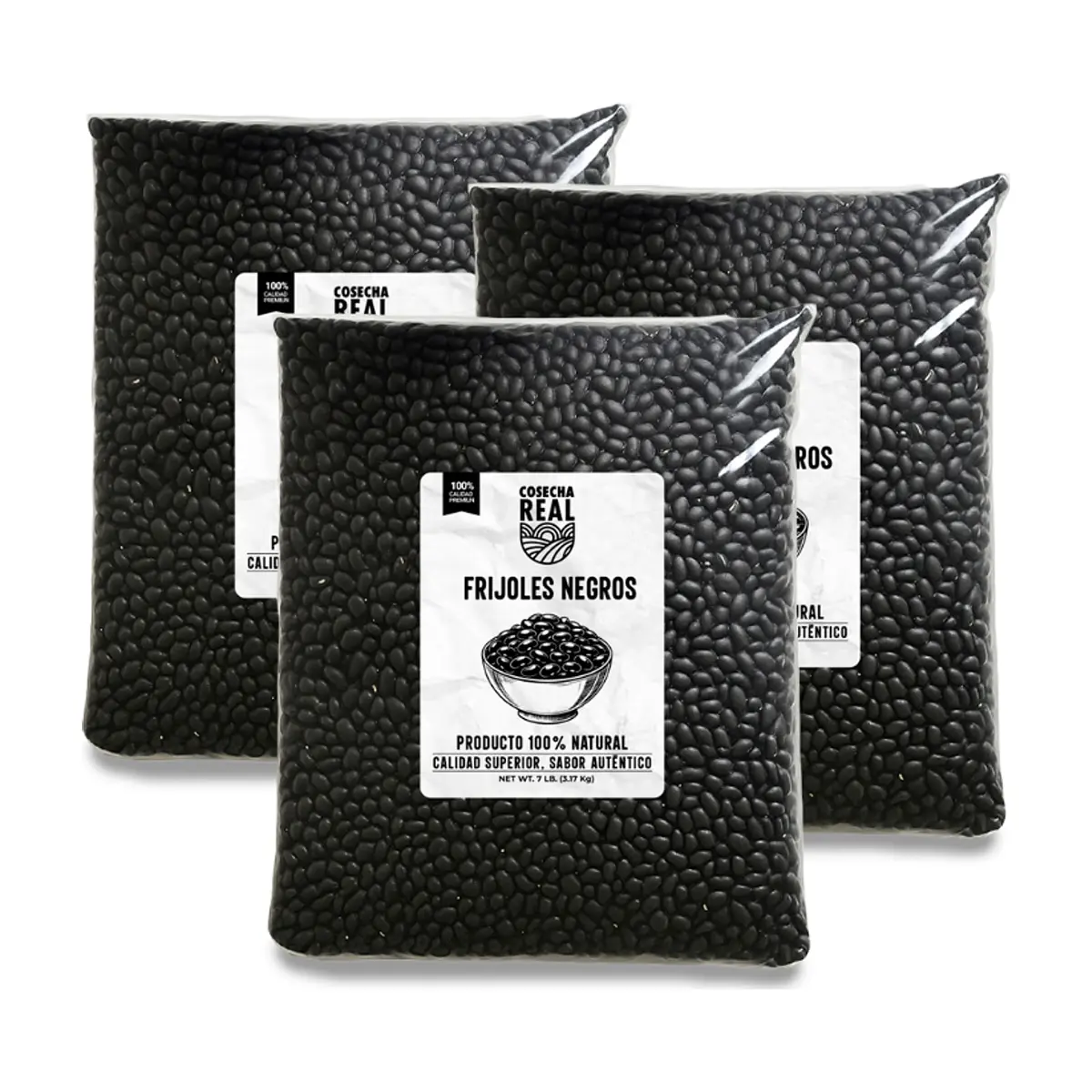 Frijoles negros Cosecha Real (3 x 3.17 kg / 7 lb) - Imagen 1