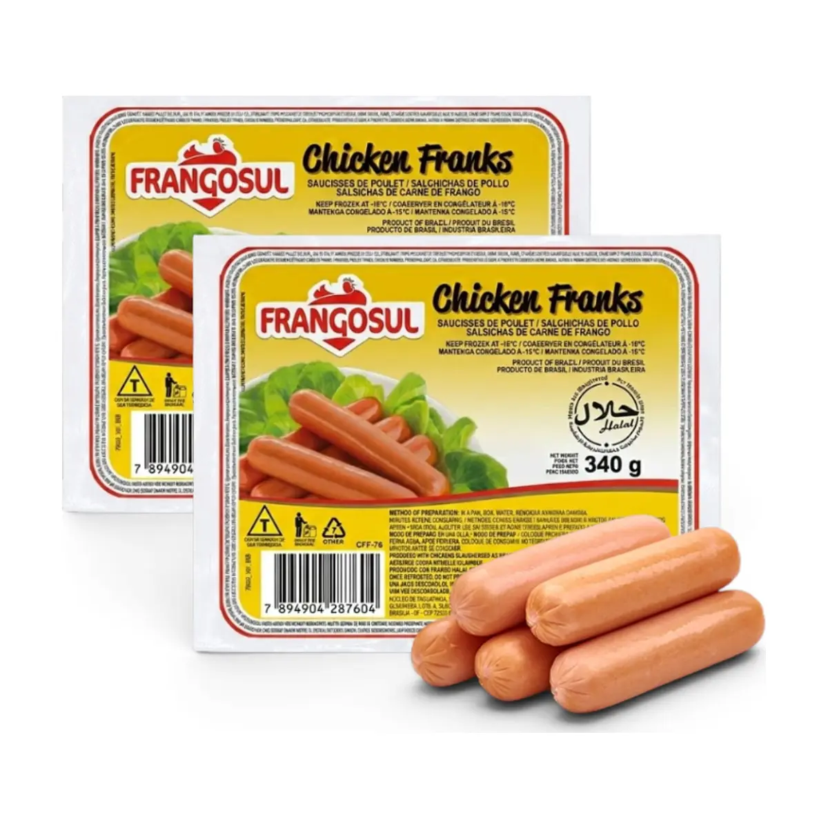 Salchicha de pollo Frangosul ( 2 x 340 g / 12 oz)