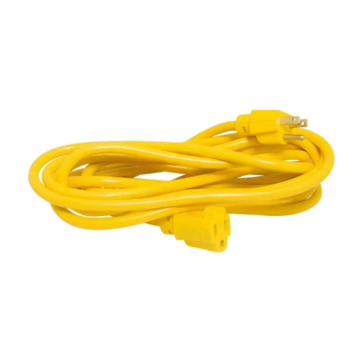 Extensión eléctrica uso rudo color amarillo 2.4 m Surtek 136170