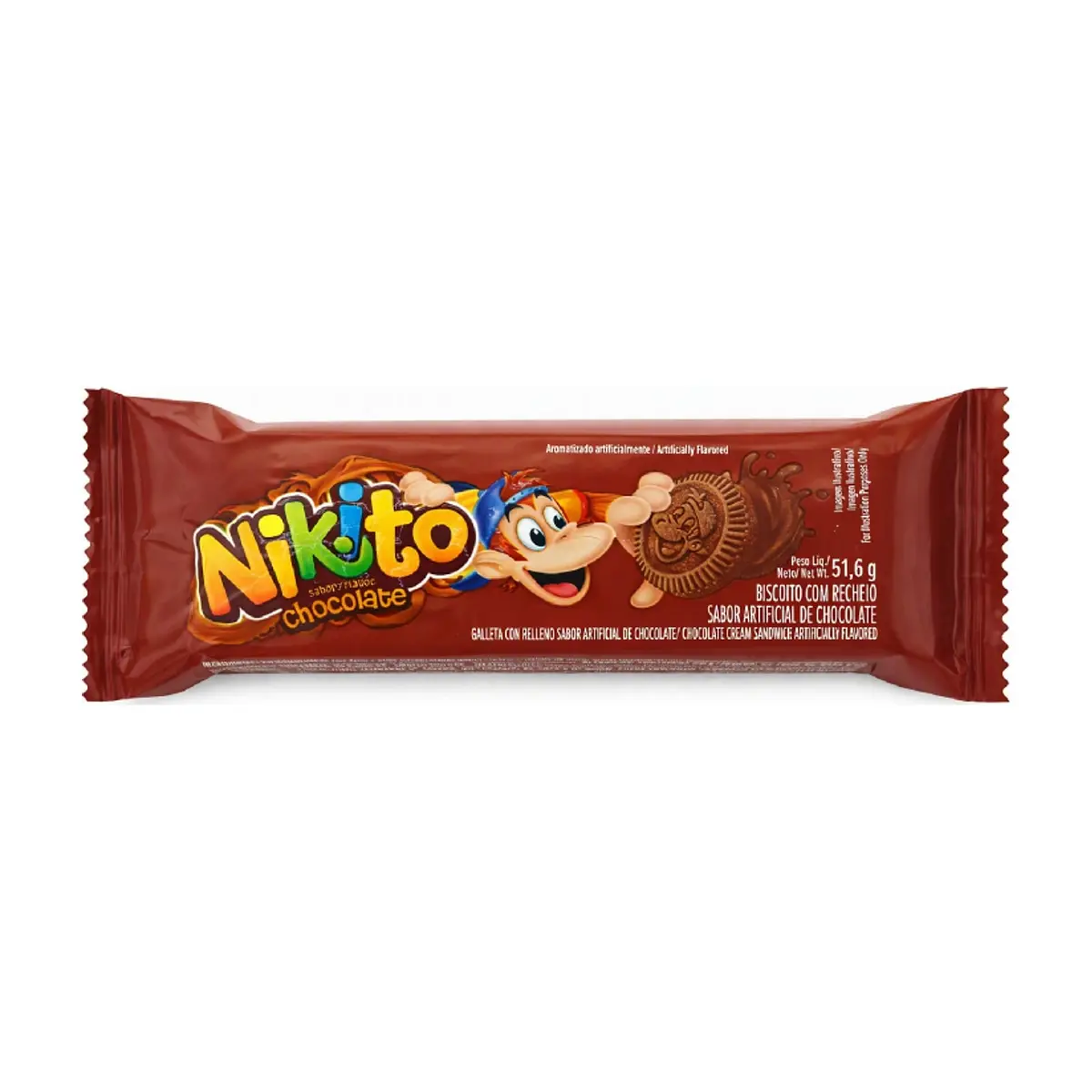 Galletas dulces con crema sabor chocolate Nikito (6 x 51.6 g / 1.82 oz) - Thumbnail 2