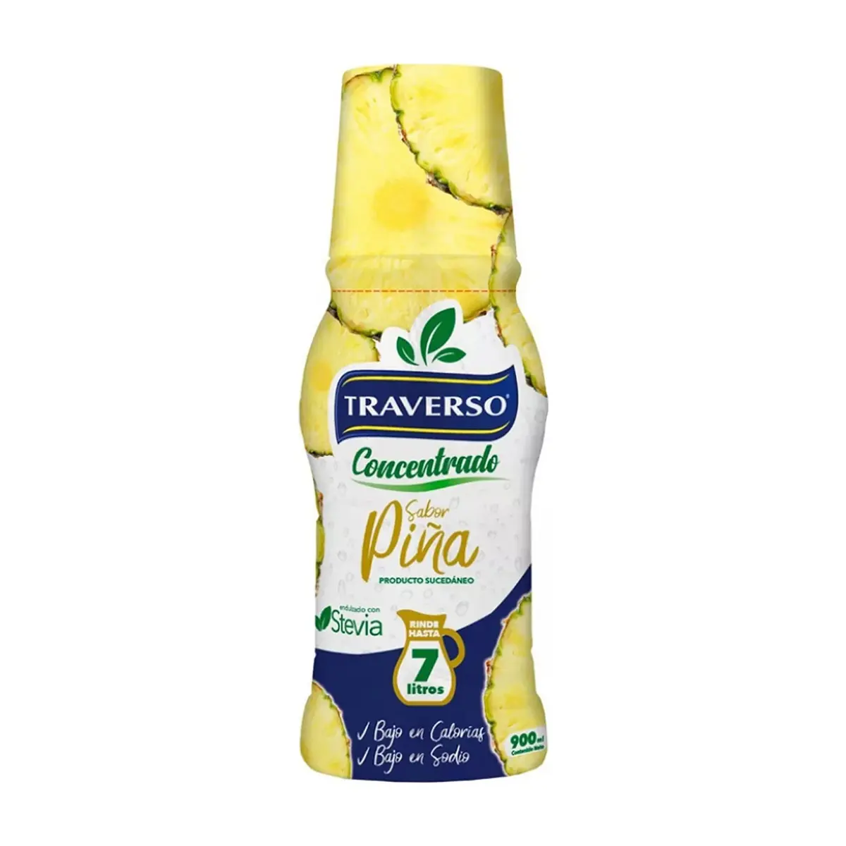 Jugo concentrado sabor piña Traverso (900 ml)