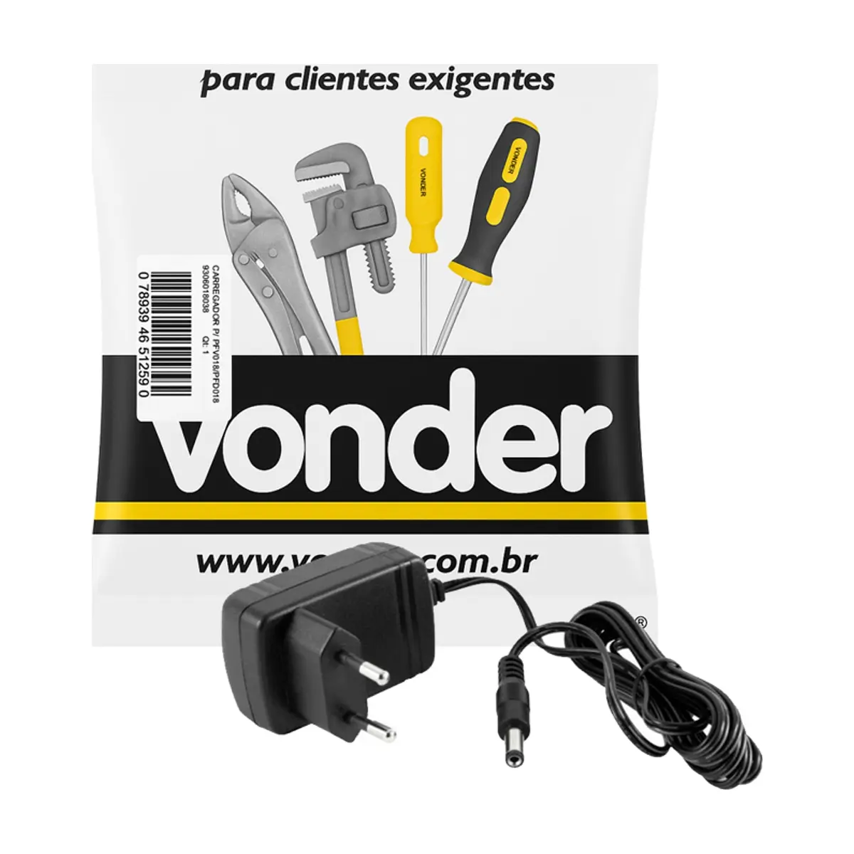 Cargador de 18 V fuente de carga para PFV018 / PFD018 / PFV 020 Vonder - Thumbnail 5